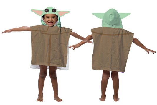 Baby yoda poncho towel